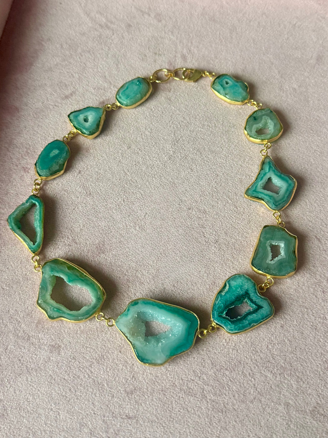 Statement Teal Agate Necklace