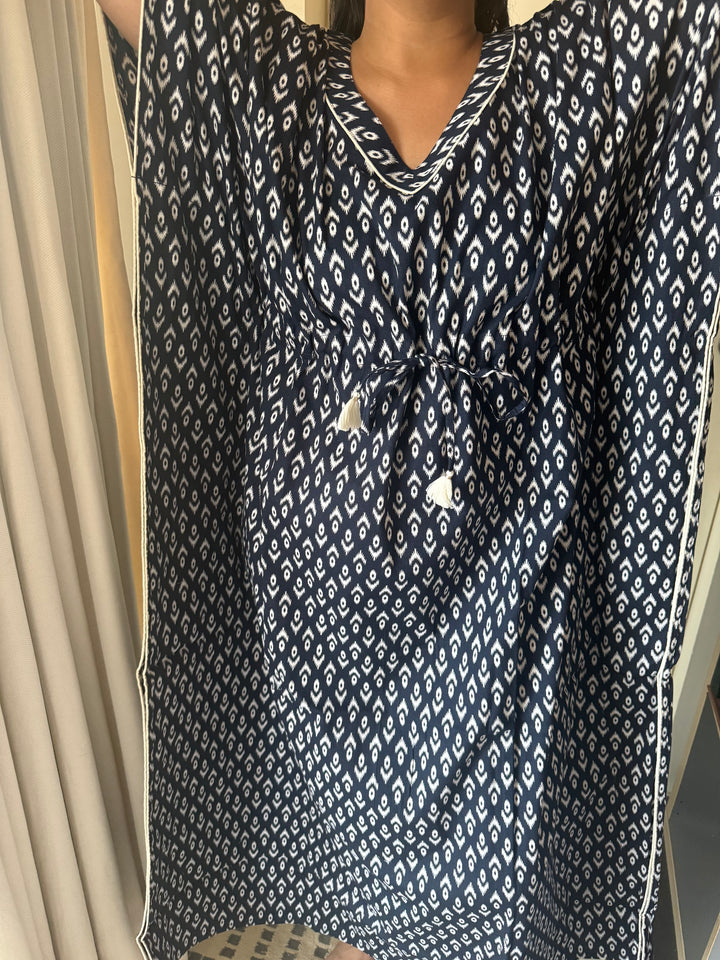 100% Cotton Kaftan: Indian Print Loungewear