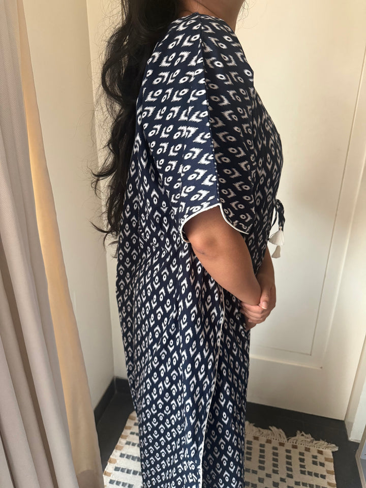 100% Cotton Kaftan: Indian Print Loungewear