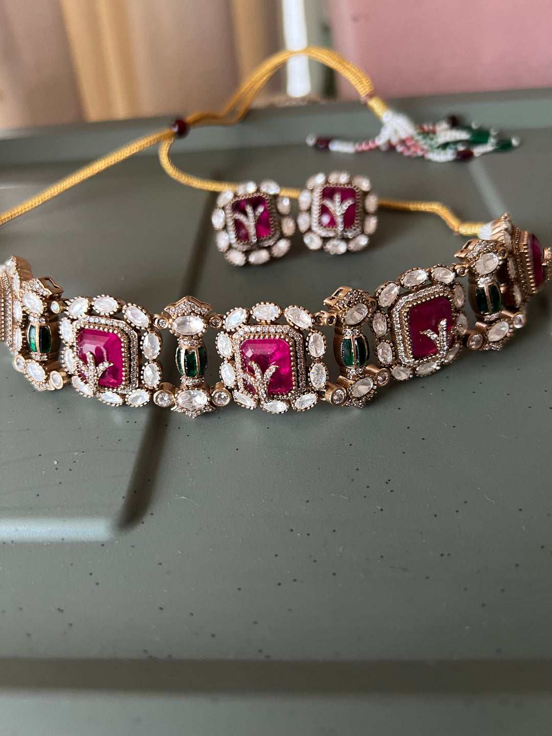 Elegant Designer Choker Necklace Set | Perfect for Destination Weddings | SHIVKA