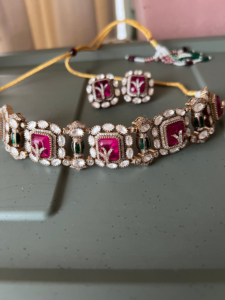 Elegant Designer Choker Necklace Set | Perfect for Destination Weddings | SHIVKA