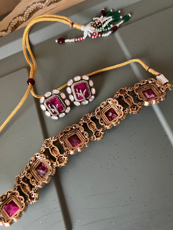 Elegant Designer Choker Necklace Set | Perfect for Destination Weddings | SHIVKA