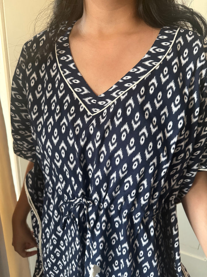 100% Cotton Kaftan: Indian Print Loungewear