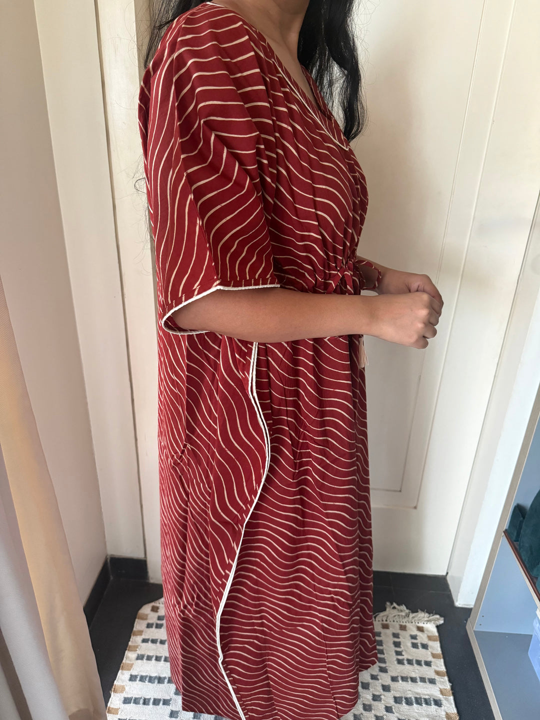 100% Cotton Kaftan: Indian Print Loungewear