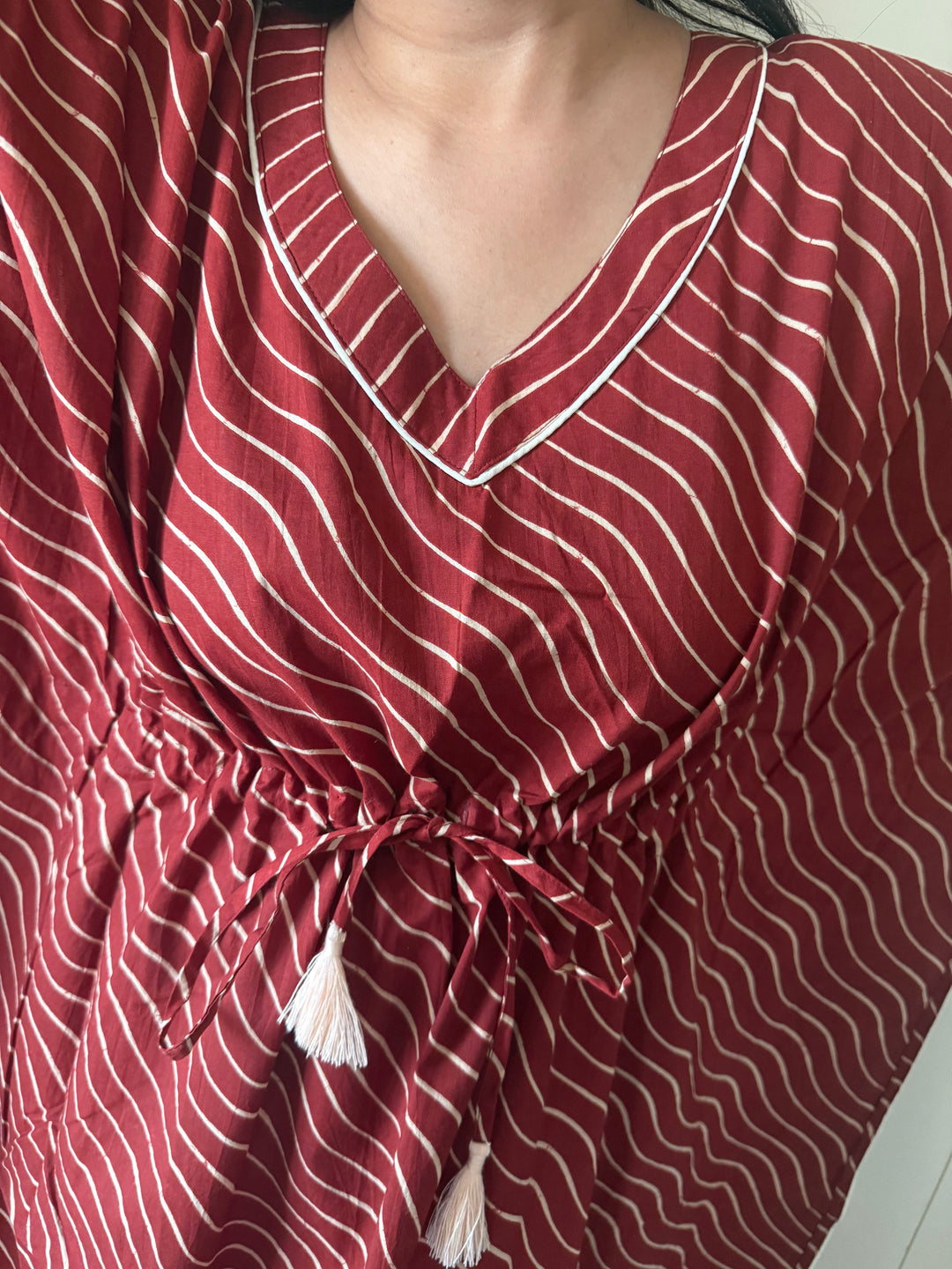 100% Cotton Kaftan: Indian Print Loungewear