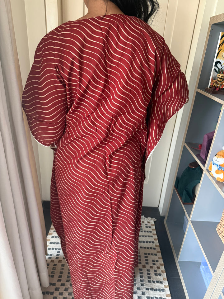 100% Cotton Kaftan: Indian Print Loungewear