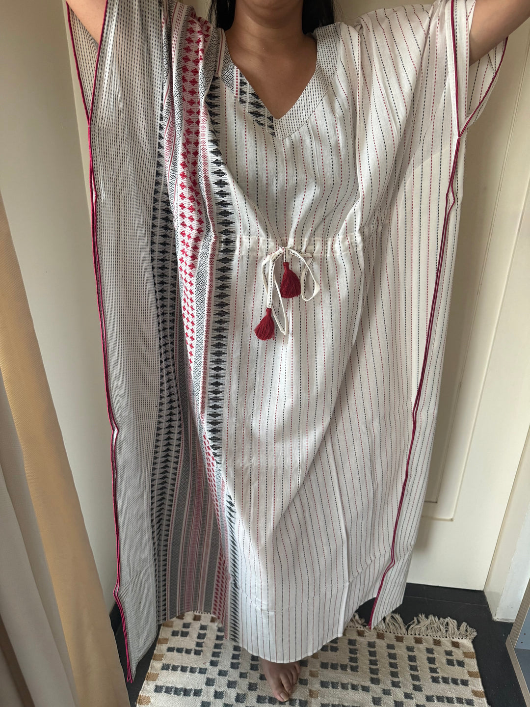 100% Cotton Kaftan: Indian Print Loungewear