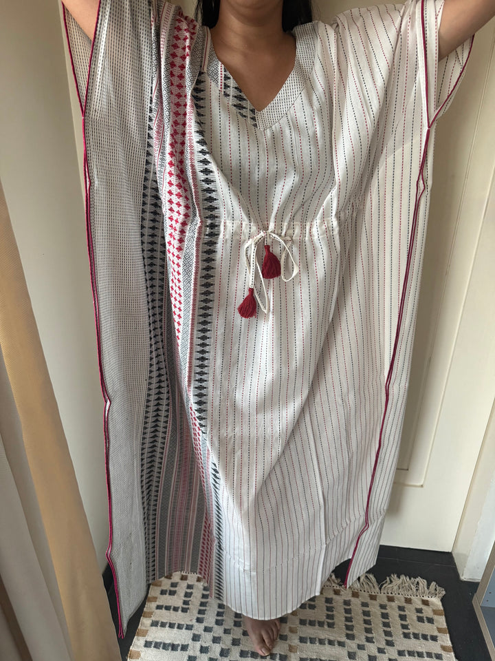 100% Cotton Kaftan: Indian Print Loungewear