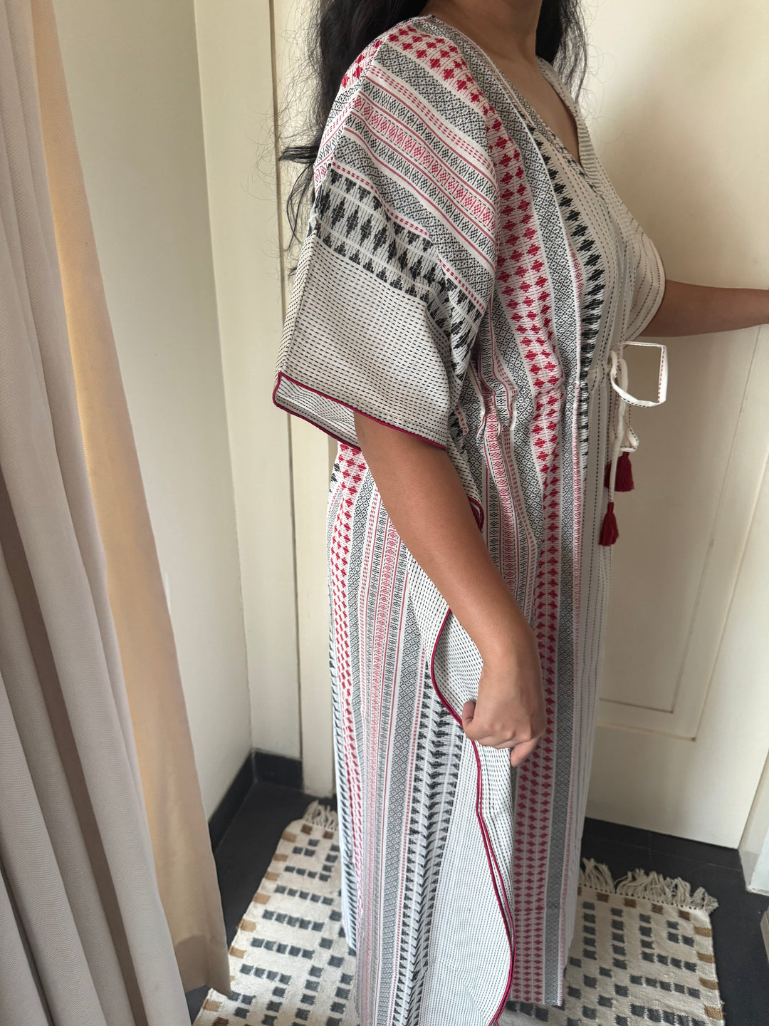 100% Cotton Kaftan: Indian Print Loungewear