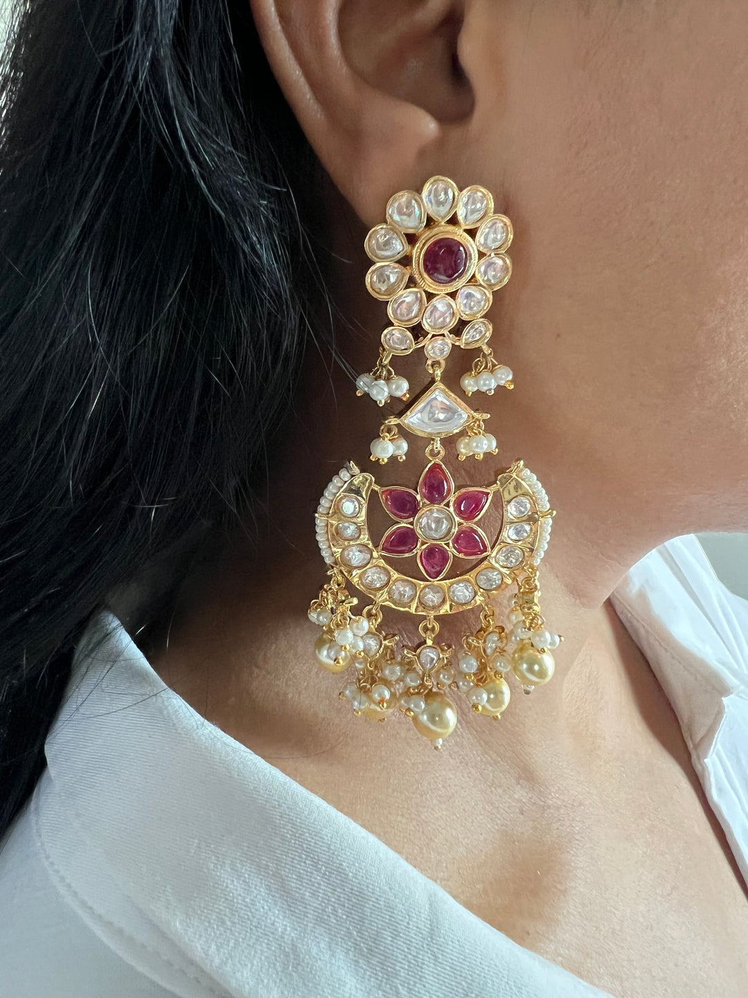 Designer Kundan Chandbalis - Premium Quality, Exquisite Craftsmanship