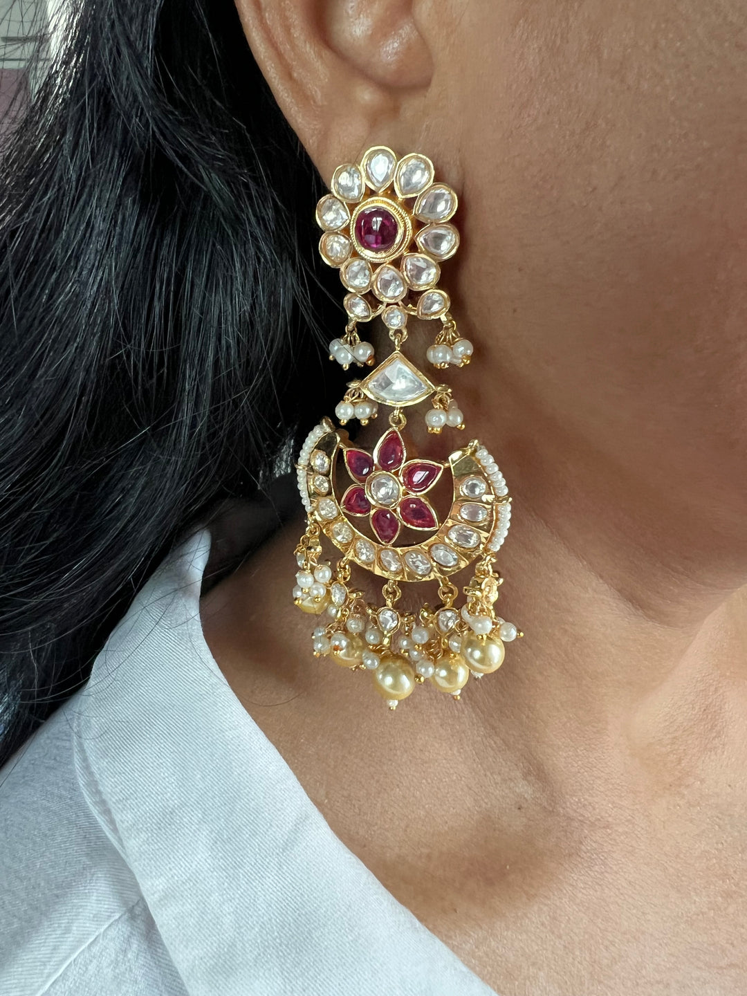 Designer Kundan Chandbalis - Premium Quality, Exquisite Craftsmanship