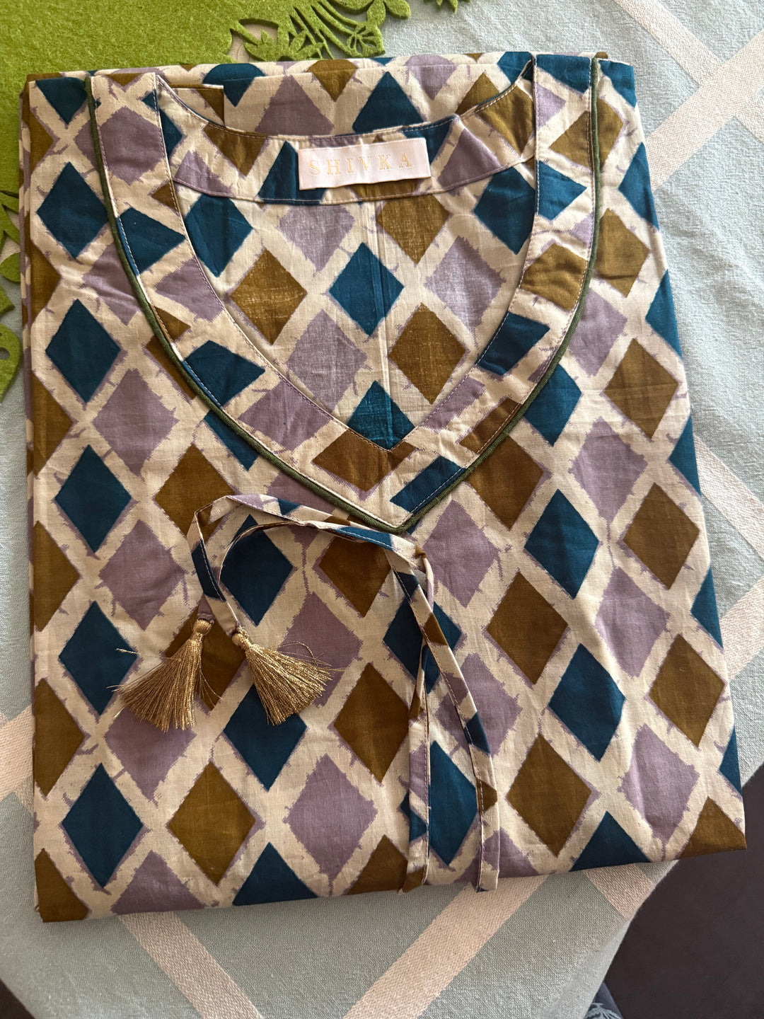 100% Cotton Kaftan: Indian Print Loungewear