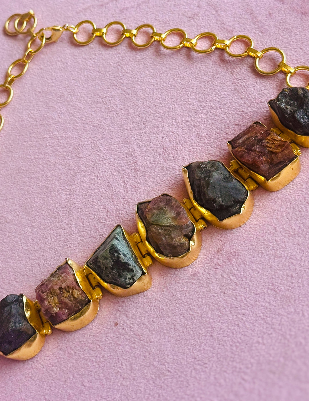 Statement Choker – Gold Brass, Adjustable Necklace