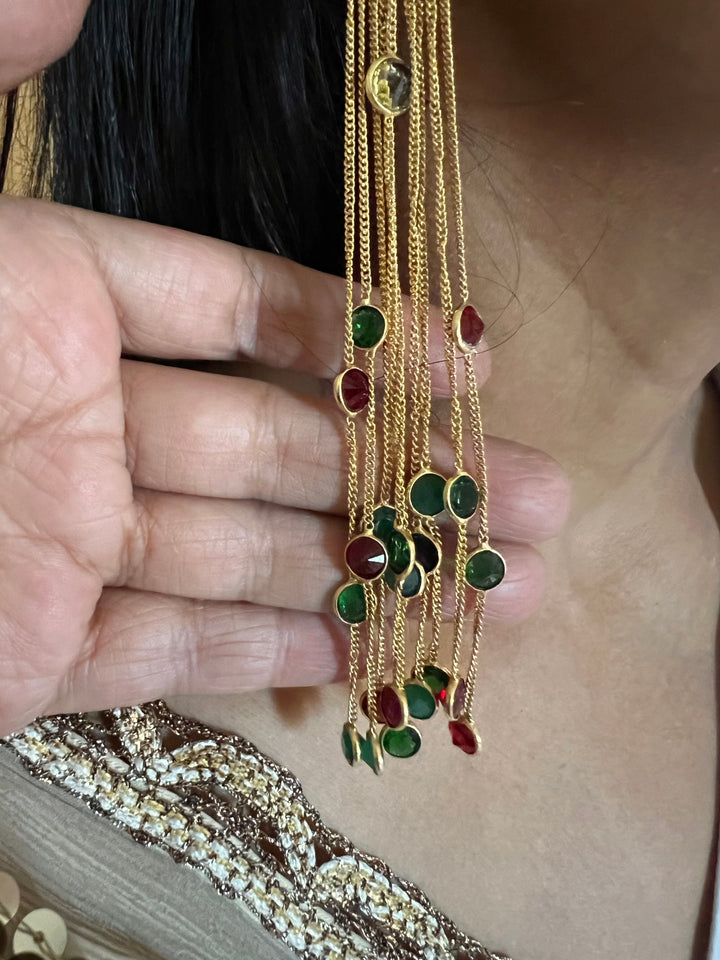 Designer Sapphire Long Earrings