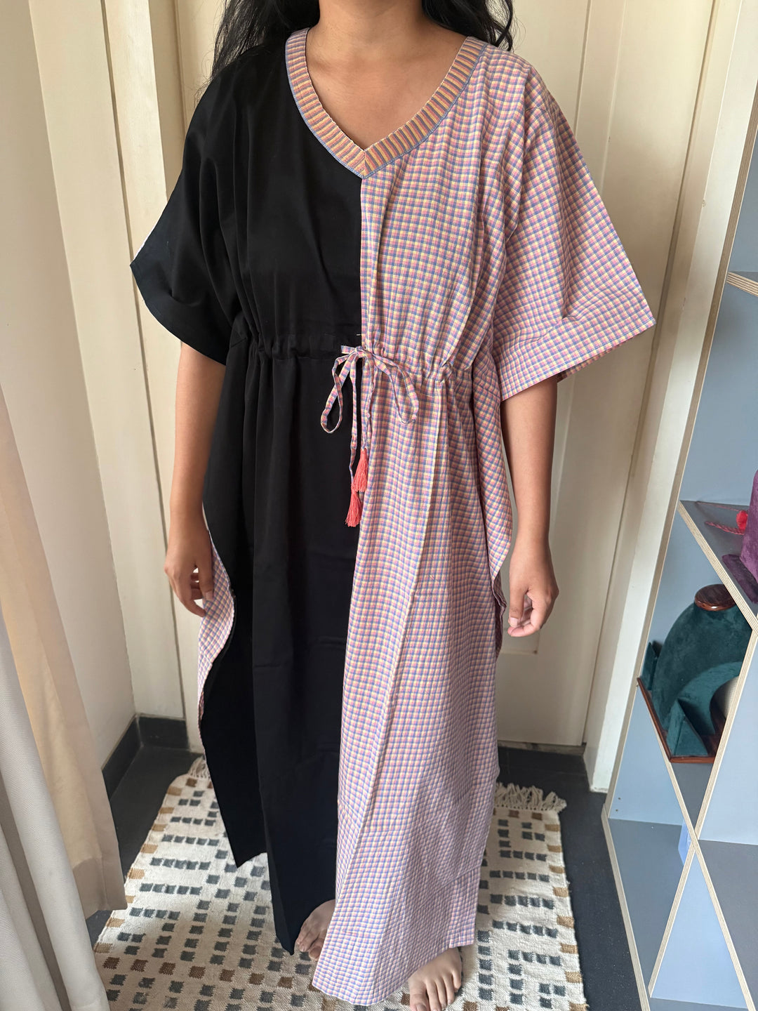 100% Cotton Kaftan: Indian Print Loungewear