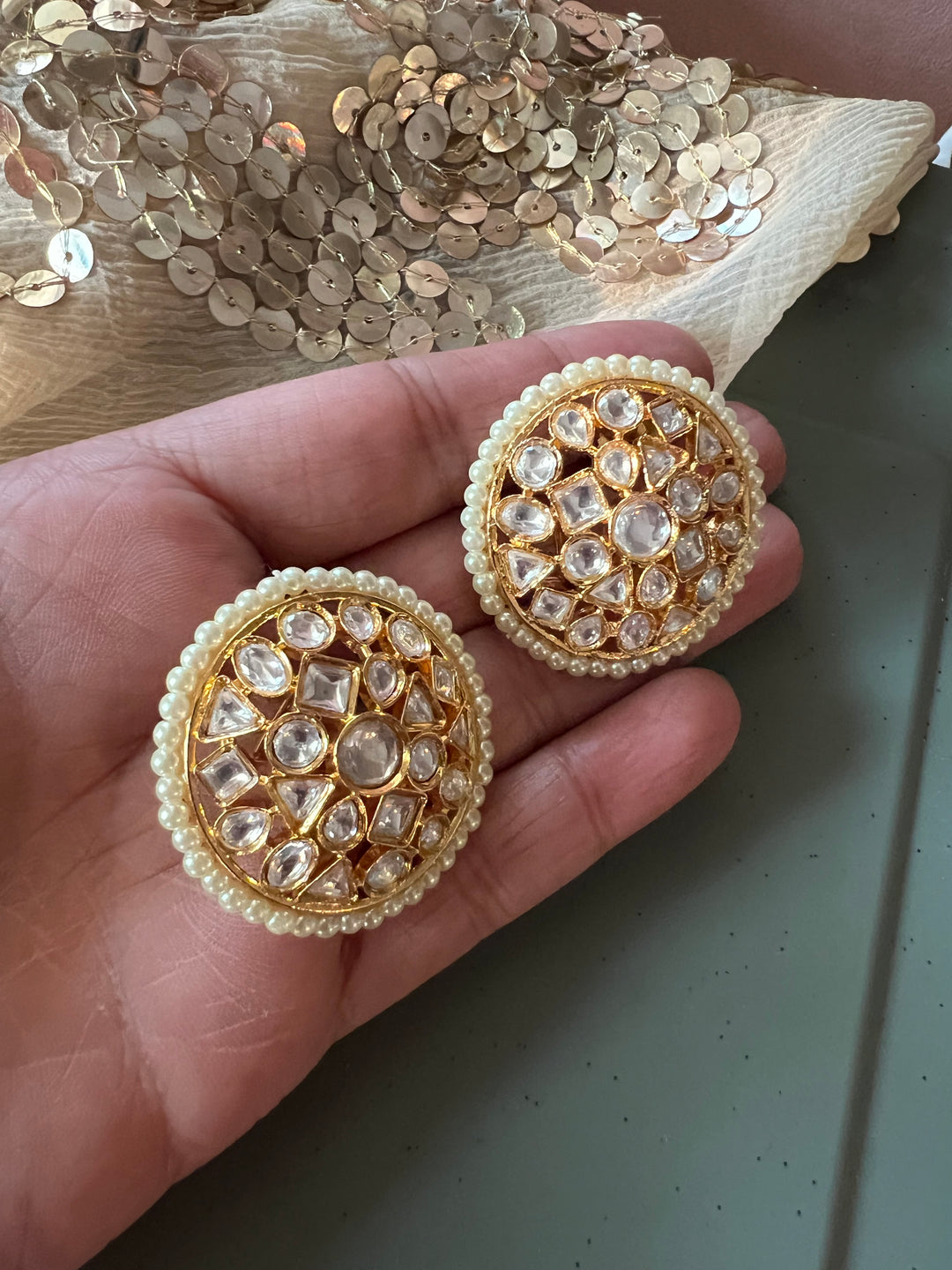 Designer Kundan Earrings - Premium Quality, Exquisite Craftsmanship