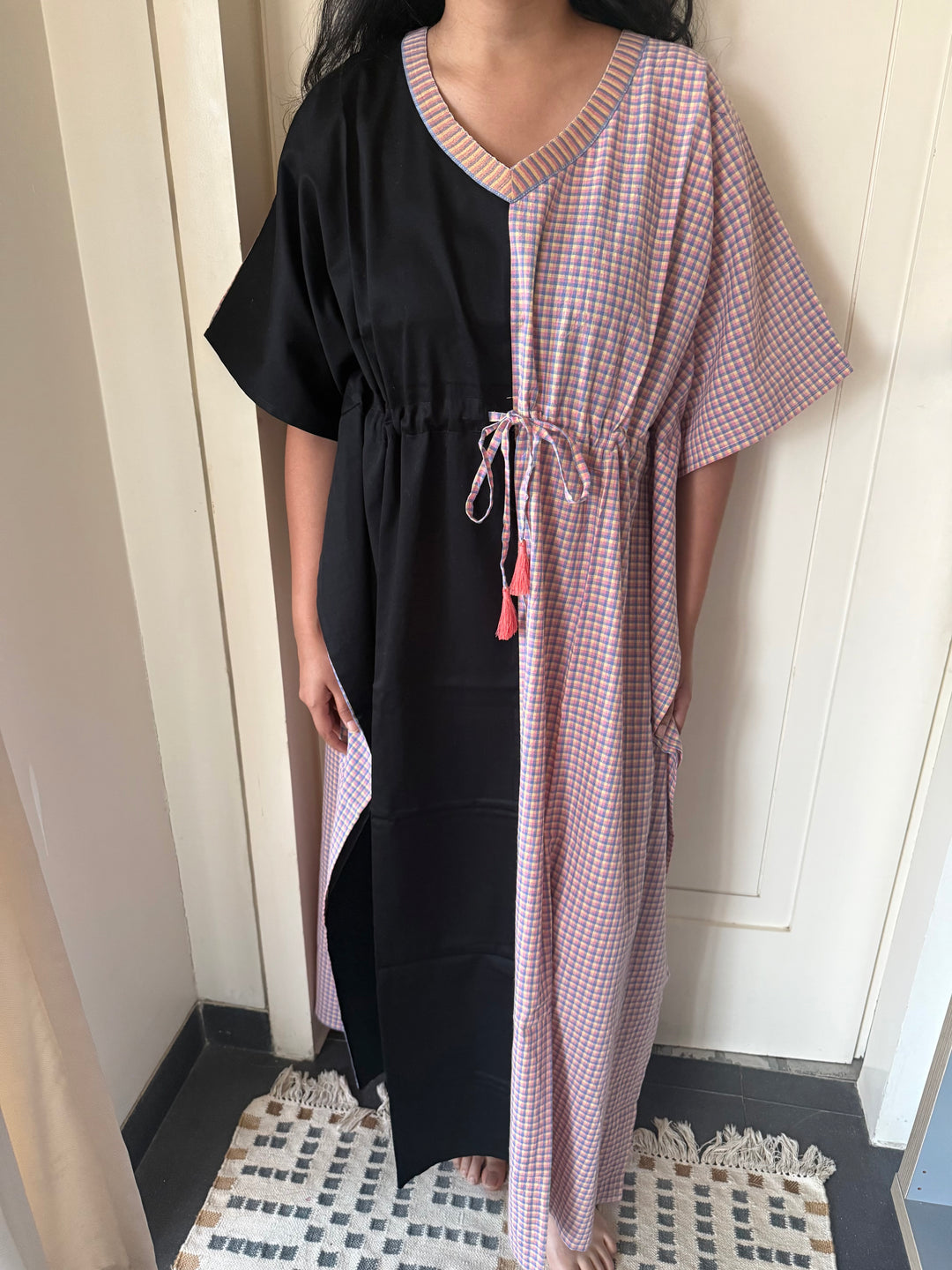 100% Cotton Kaftan: Indian Print Loungewear