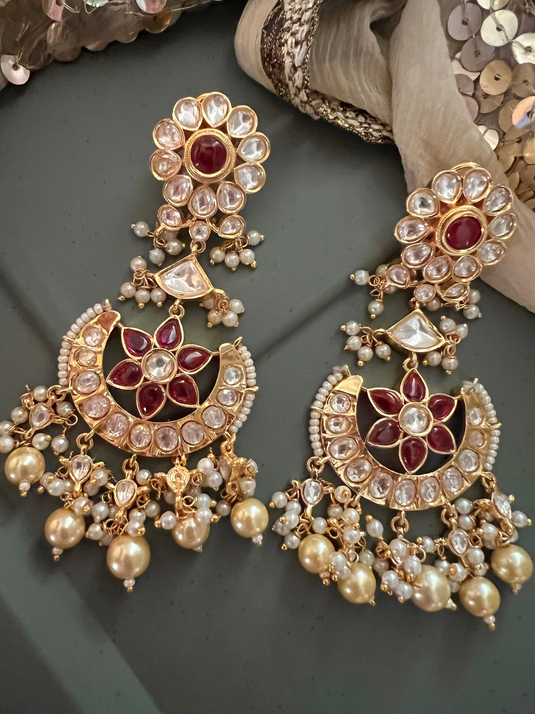 Designer Kundan Chandbalis - Premium Quality, Exquisite Craftsmanship