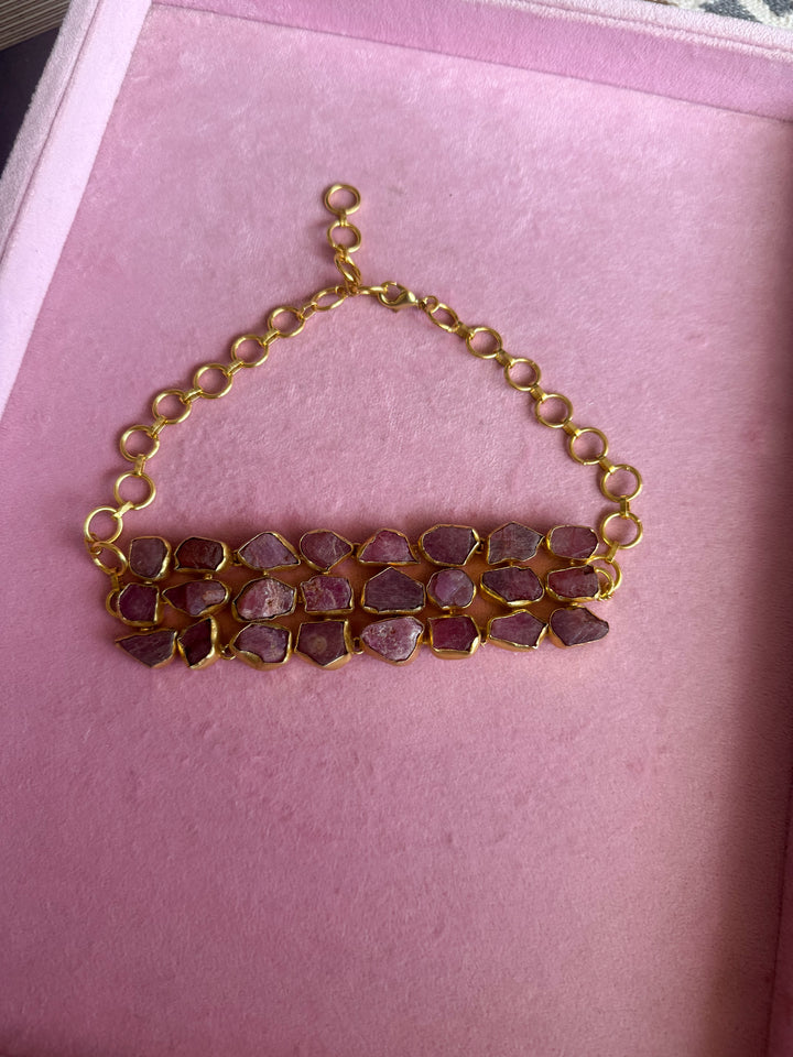 Statement Choker – Gold Brass, Adjustable Necklace
