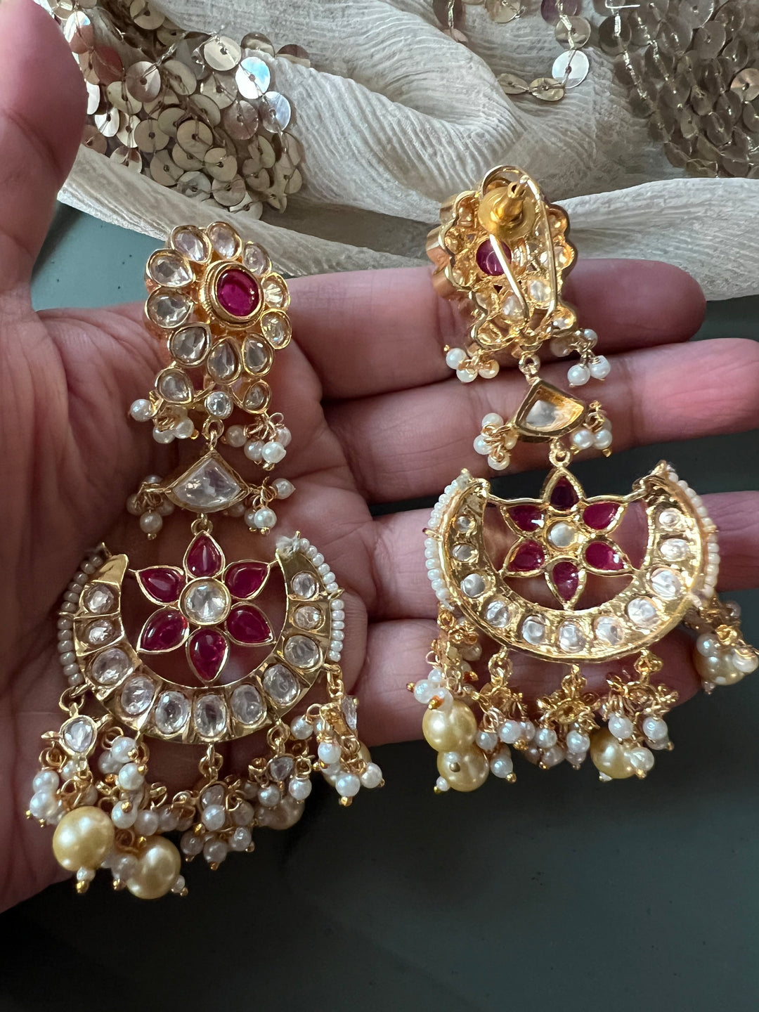 Designer Kundan Chandbalis - Premium Quality, Exquisite Craftsmanship