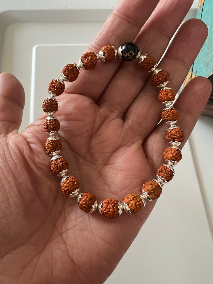 Exquisite Rudraksh Silver Bracelet - Unparalleled Quality and Style