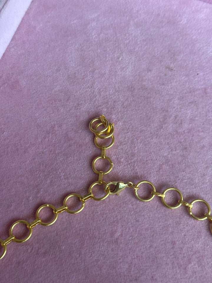 Handmade Bold Natural Stone Statement Choker | Brass Adjustable Lobster Claw Jewelry