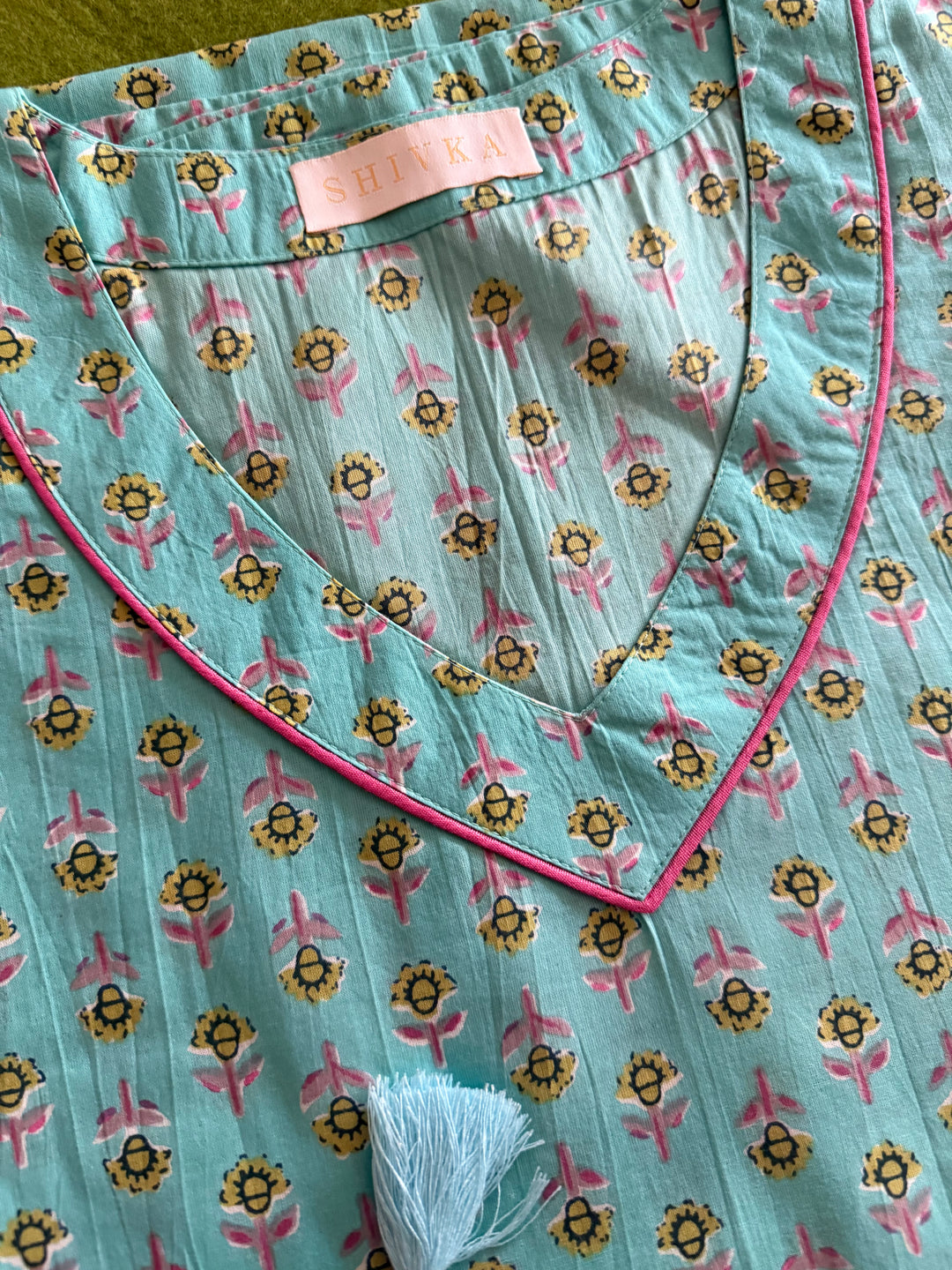 100% Cotton Kaftan: Indian Print Loungewear
