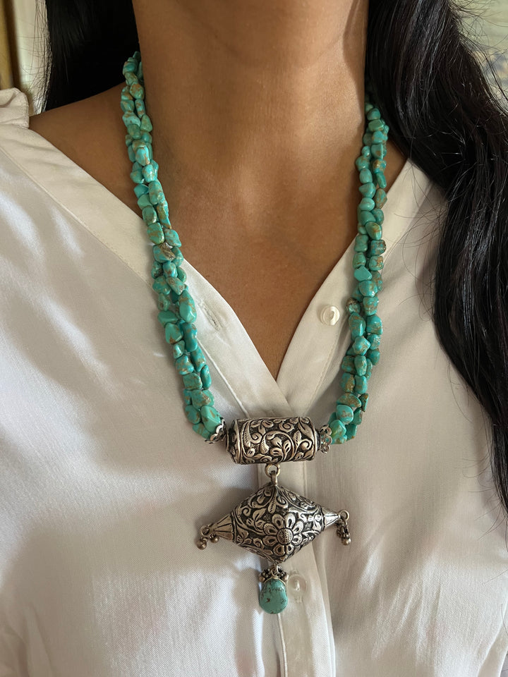 Arizona Turquoise Statement Necklace: Your Event Showstopper