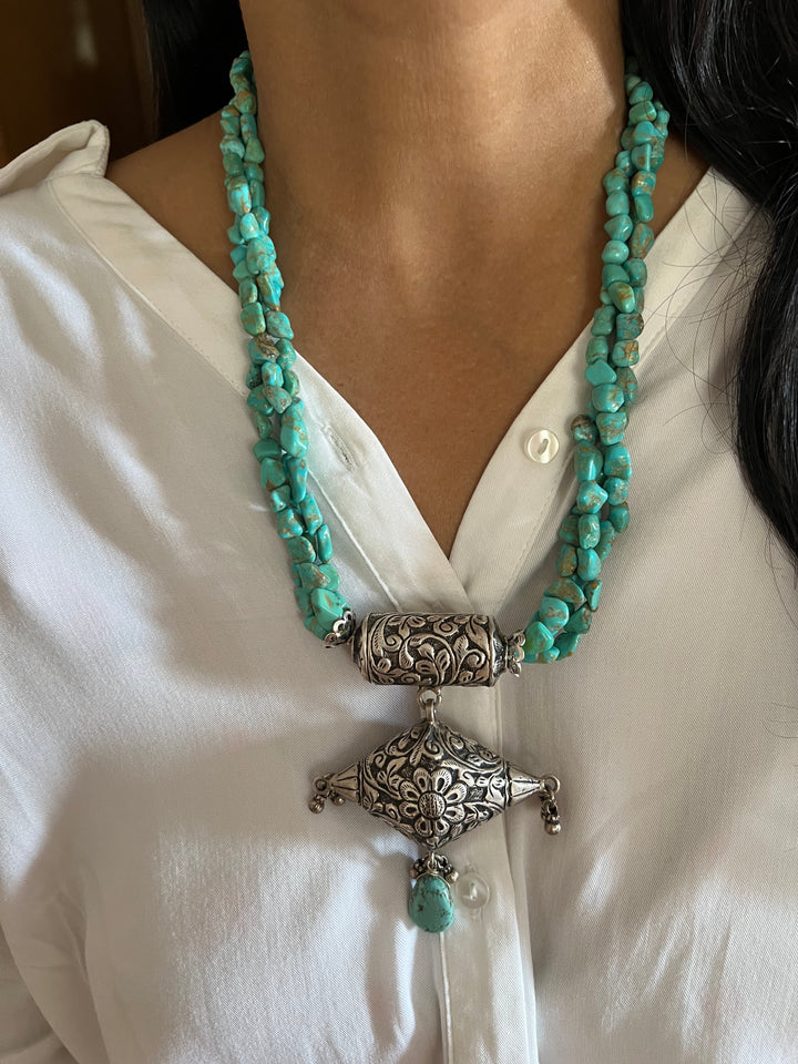 Arizona Turquoise Statement Necklace: Your Event Showstopper