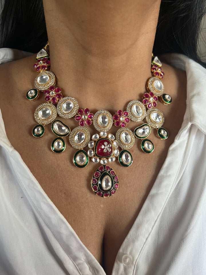 Premium Handcrafted Kundan Jewelry Necklace Set