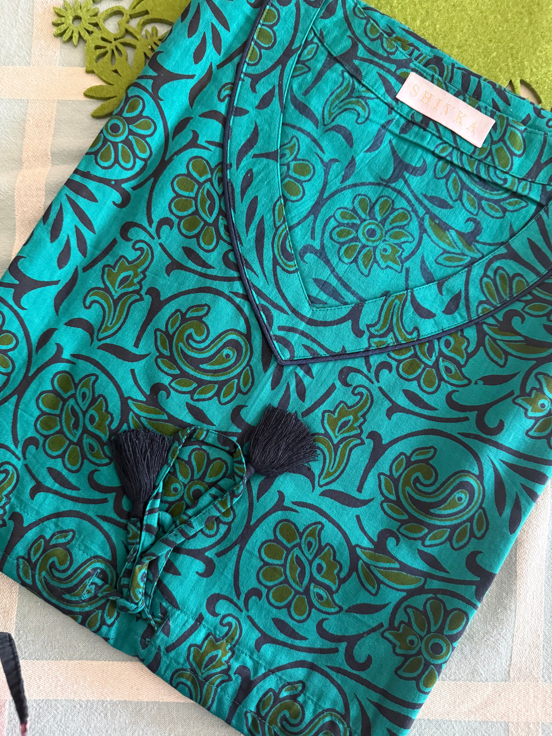 100% Cotton Kaftan: Indian Print Loungewear