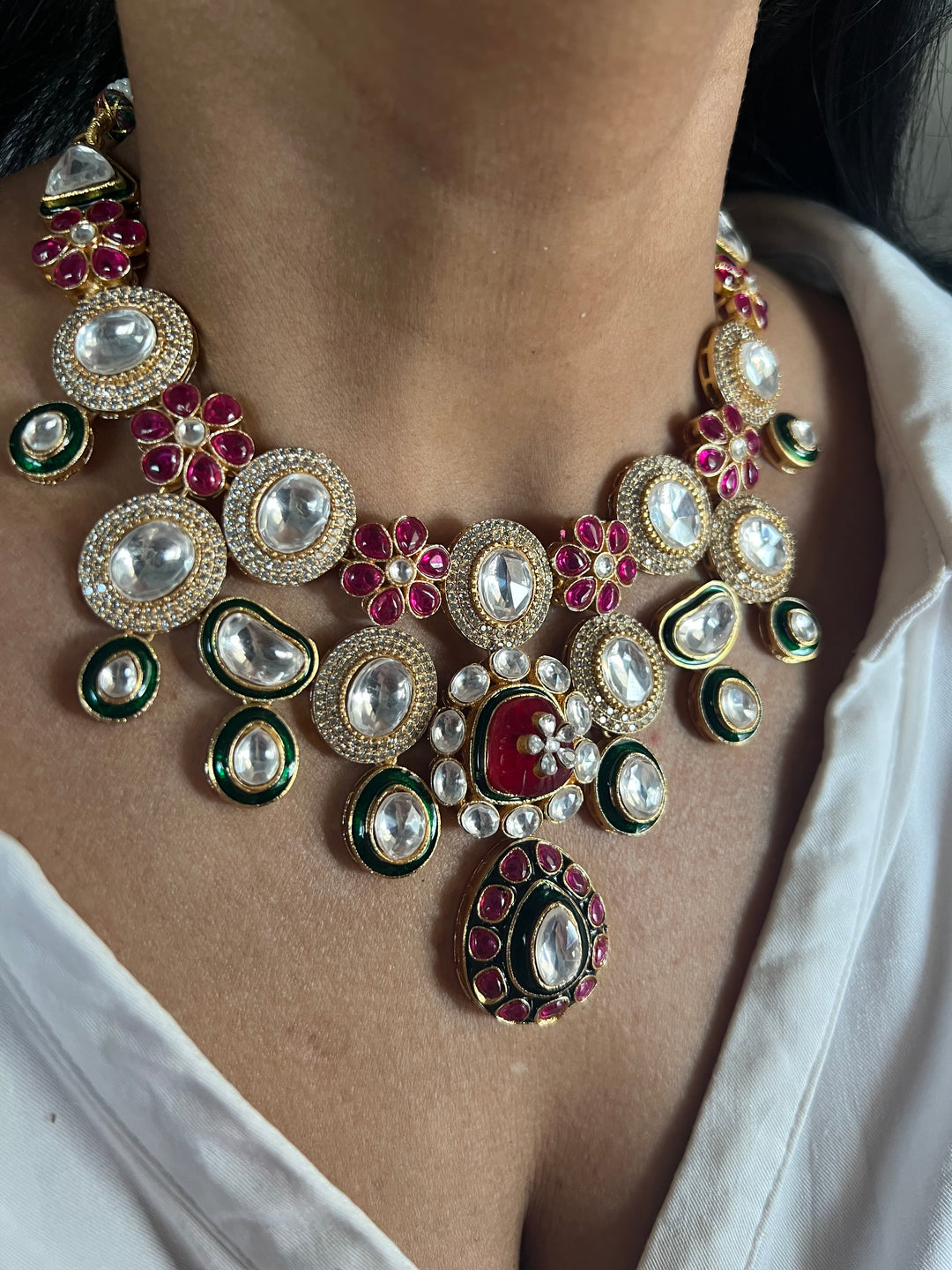Premium Handcrafted Kundan Jewelry Necklace Set
