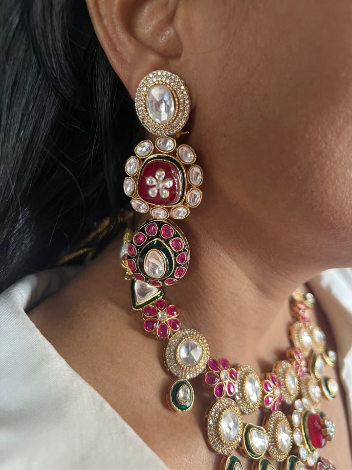 Premium Handcrafted Kundan Jewelry Necklace Set