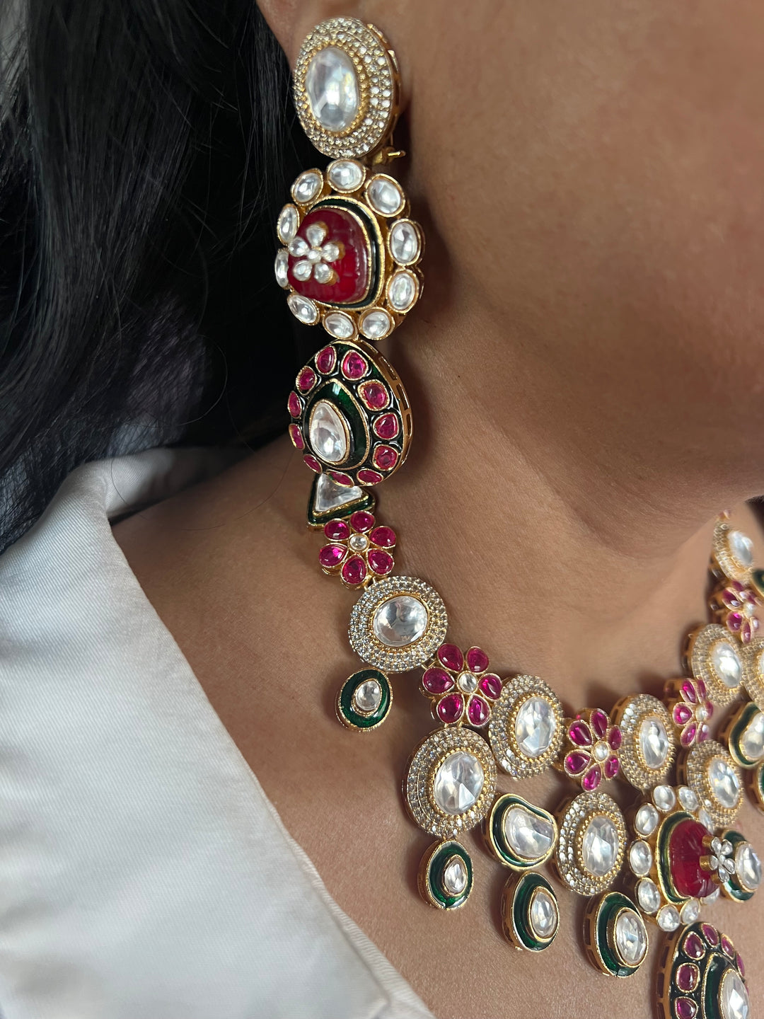 Premium Handcrafted Kundan Jewelry Necklace Set