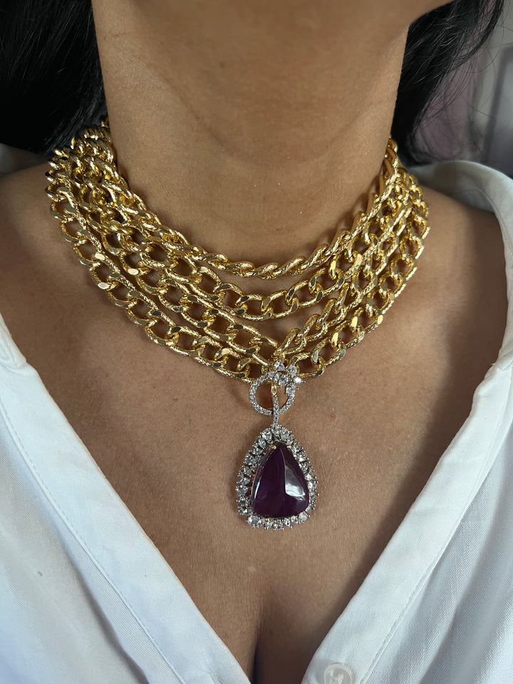 Exquisite Pendant Necklace Set - A Masterpiece of Elegance