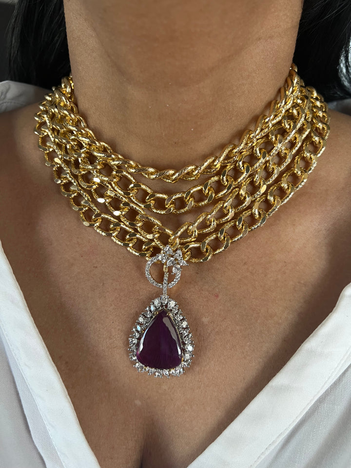 Exquisite Pendant Necklace Set - A Masterpiece of Elegance