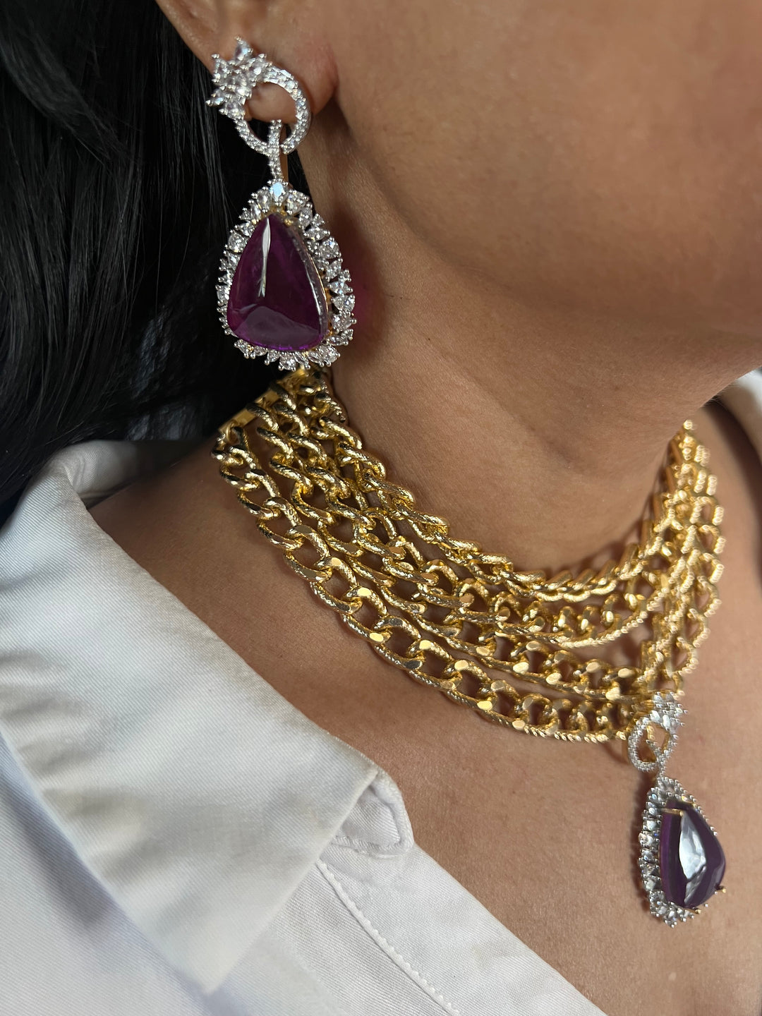 Exquisite Pendant Necklace Set - A Masterpiece of Elegance