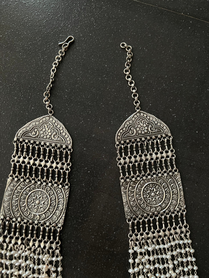 SHIVKA Pure 925 Silver Fresh WaterPearls Necklace