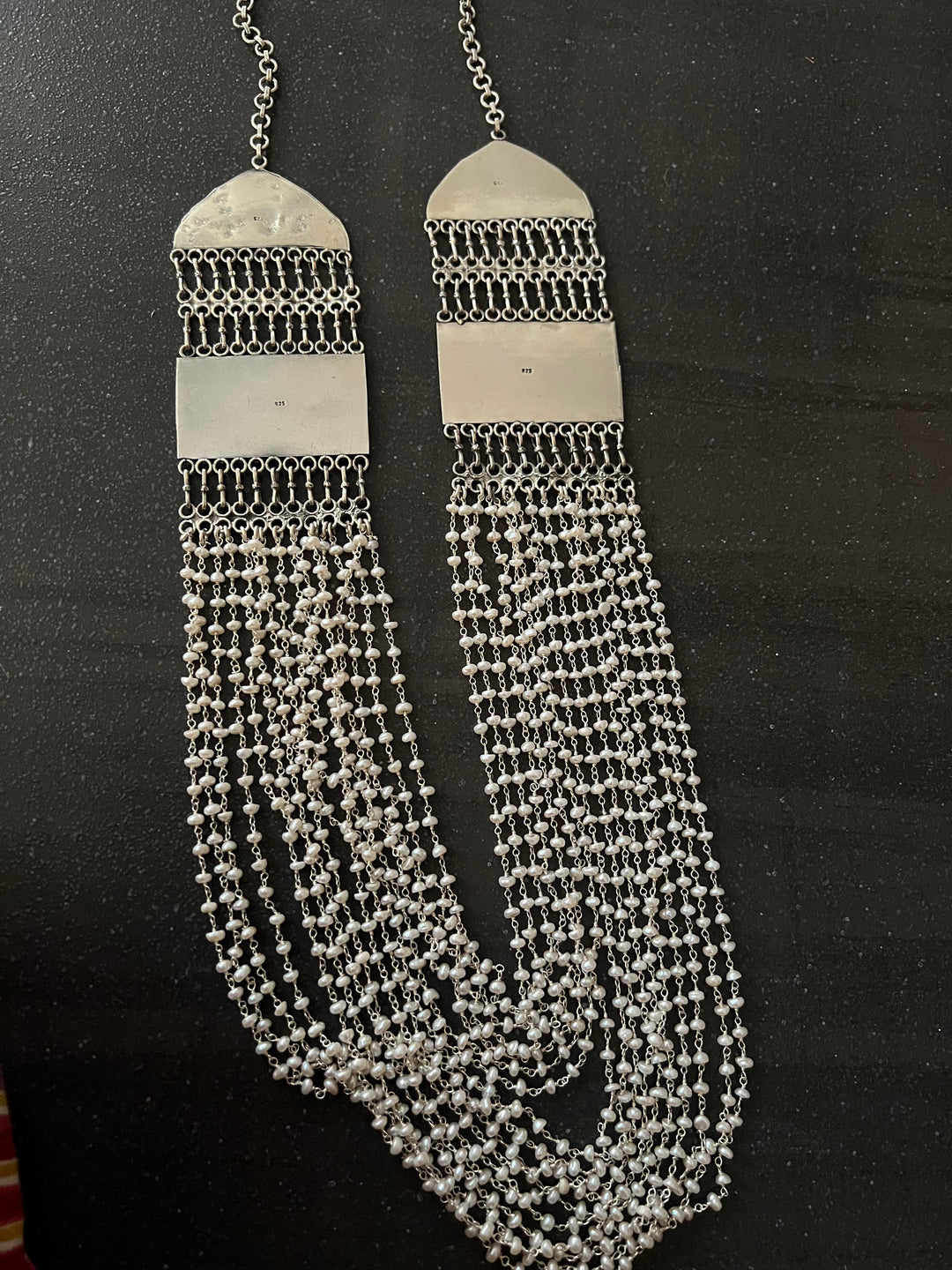 SHIVKA Pure 925 Silver Fresh WaterPearls Necklace