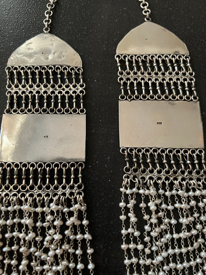 SHIVKA Pure 925 Silver Fresh WaterPearls Necklace