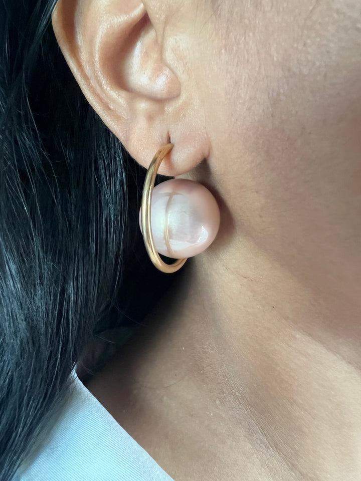 Unique Oversized Pearl Earrings