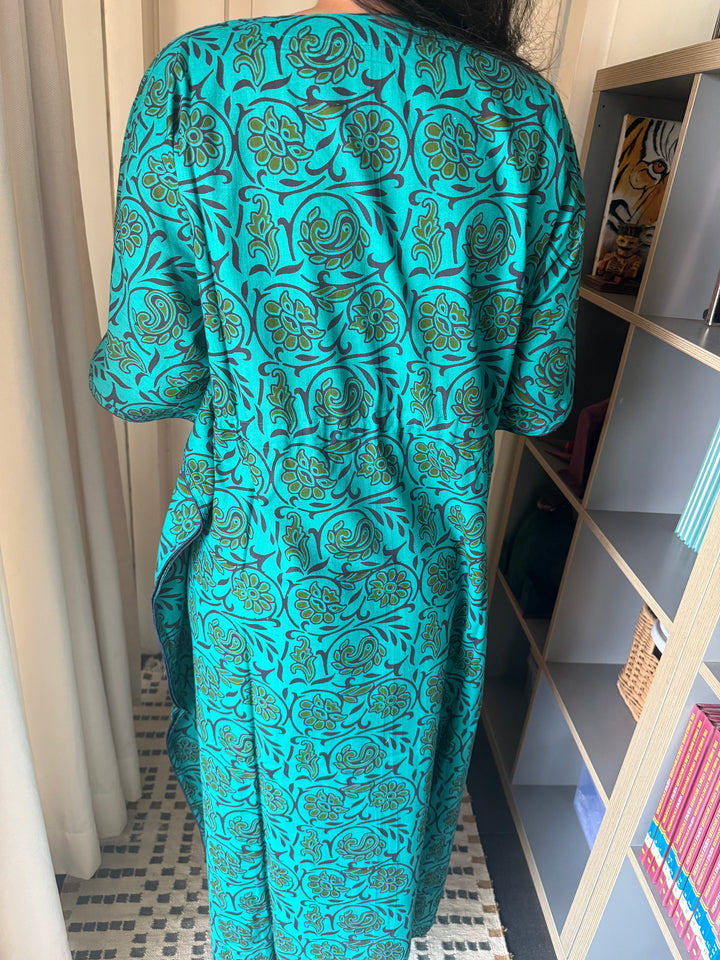 100% Cotton Kaftan: Indian Print Loungewear
