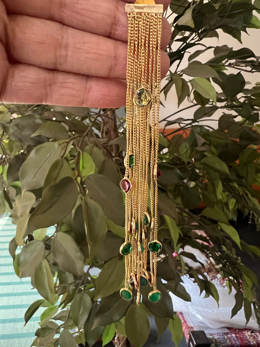 Designer Sapphire Long Earrings