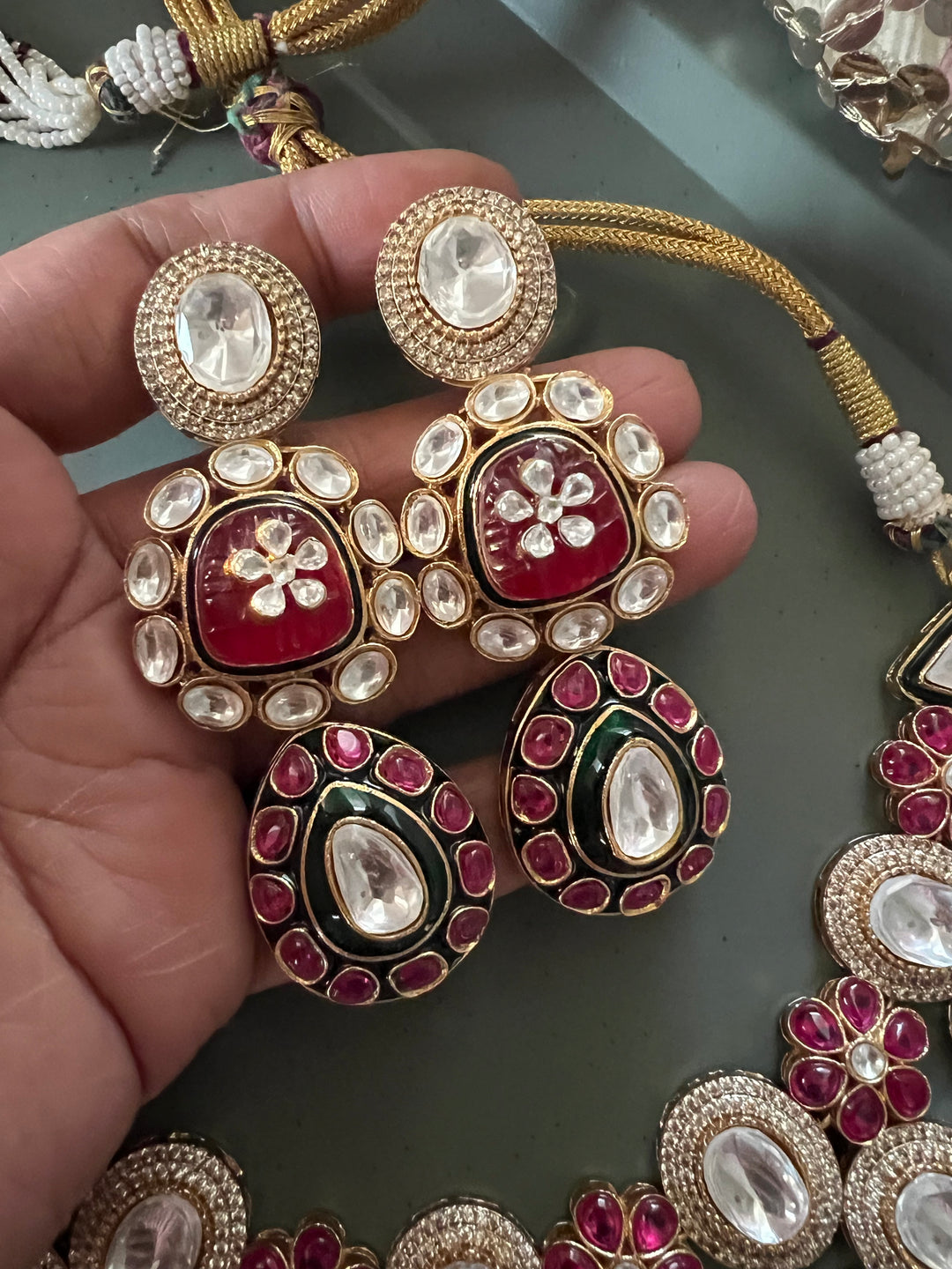 Premium Handcrafted Kundan Jewelry Necklace Set
