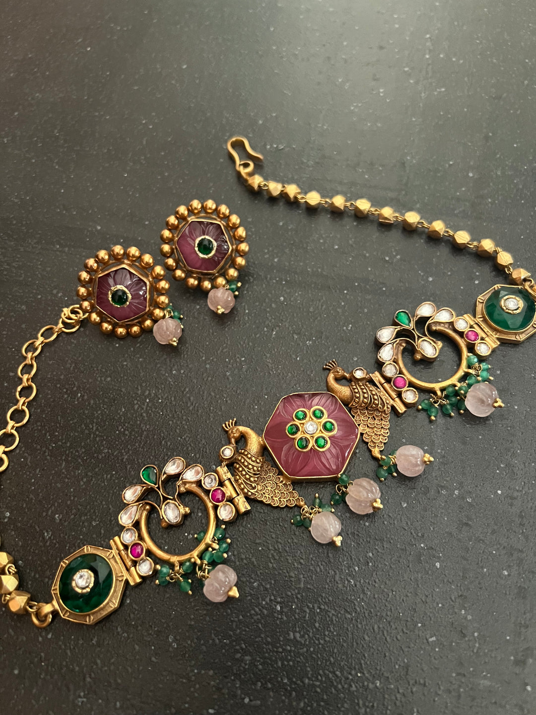 Bagh-e-Pankhuri | 925 Silver Choker Set