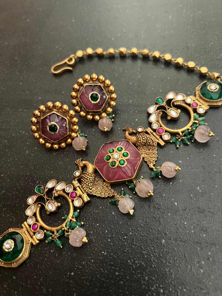 Bagh-e-Pankhuri | 925 Silver Choker Set