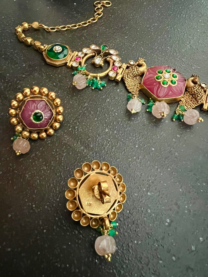 Bagh-e-Pankhuri | 925 Silver Choker Set