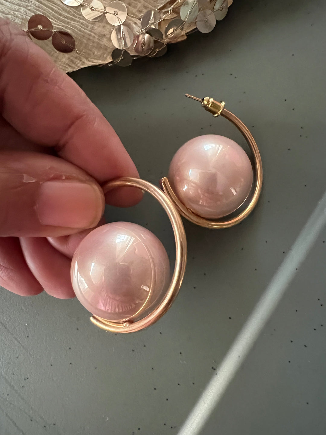 Unique Oversized Pearl Earrings