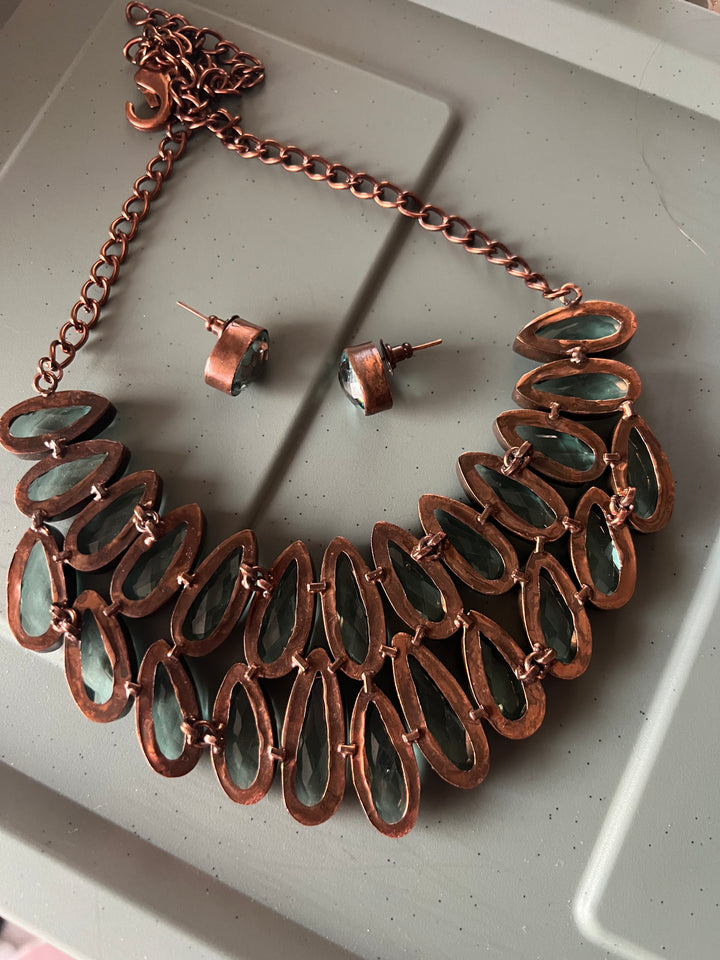 Statement Crystal Necklace Set