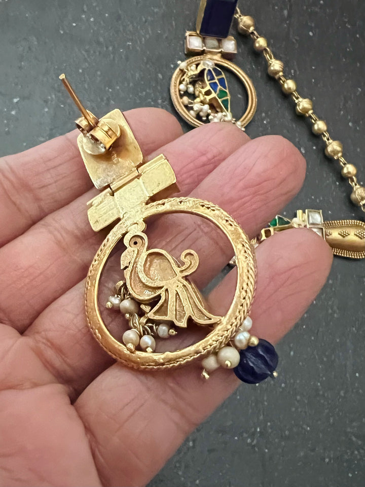 Neel Panchhi Choker Set Blue – 925 Silver Choker Set